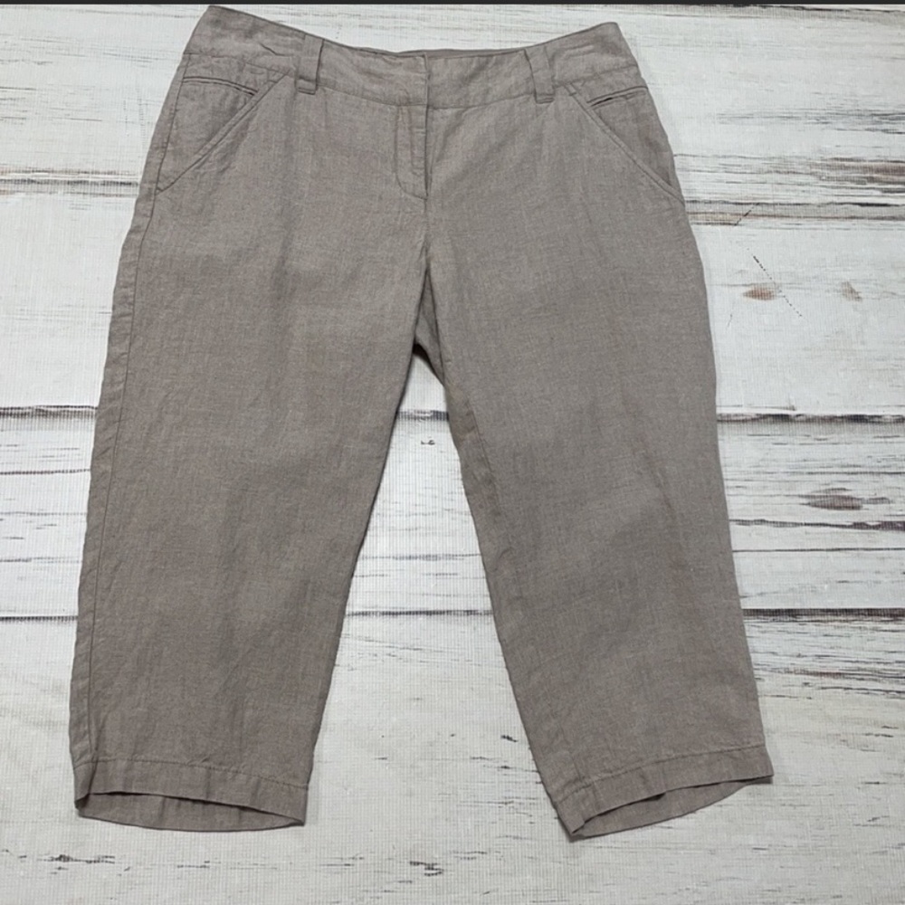 Eileen Fisher Capris City Short NWT Linen Medium